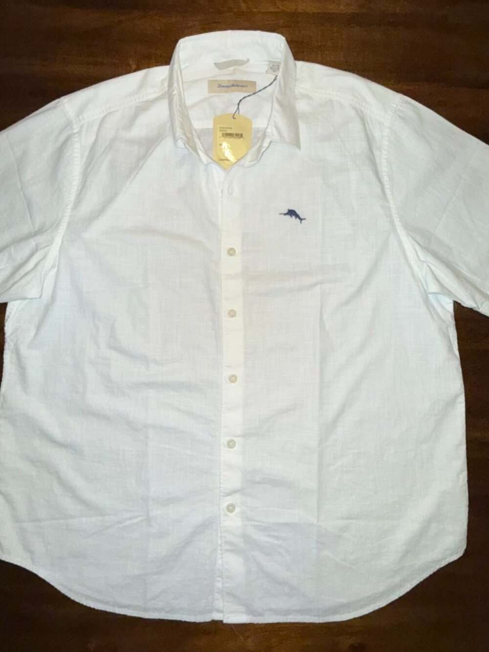$110 Tommy Bahama Men’s White Short Sleeve Shirt – Size XL – New With Tags
